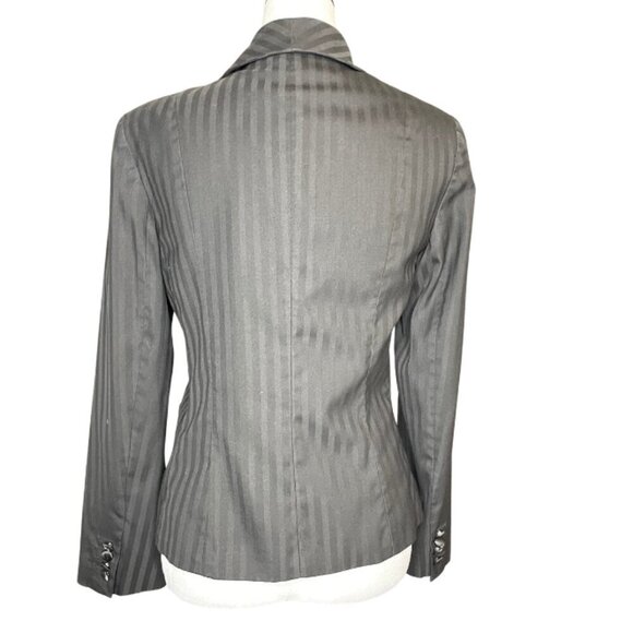 Worthington Stretch Women's Black Striped Lined One Button Blazer Size 6 Career - Picture 2 of 5